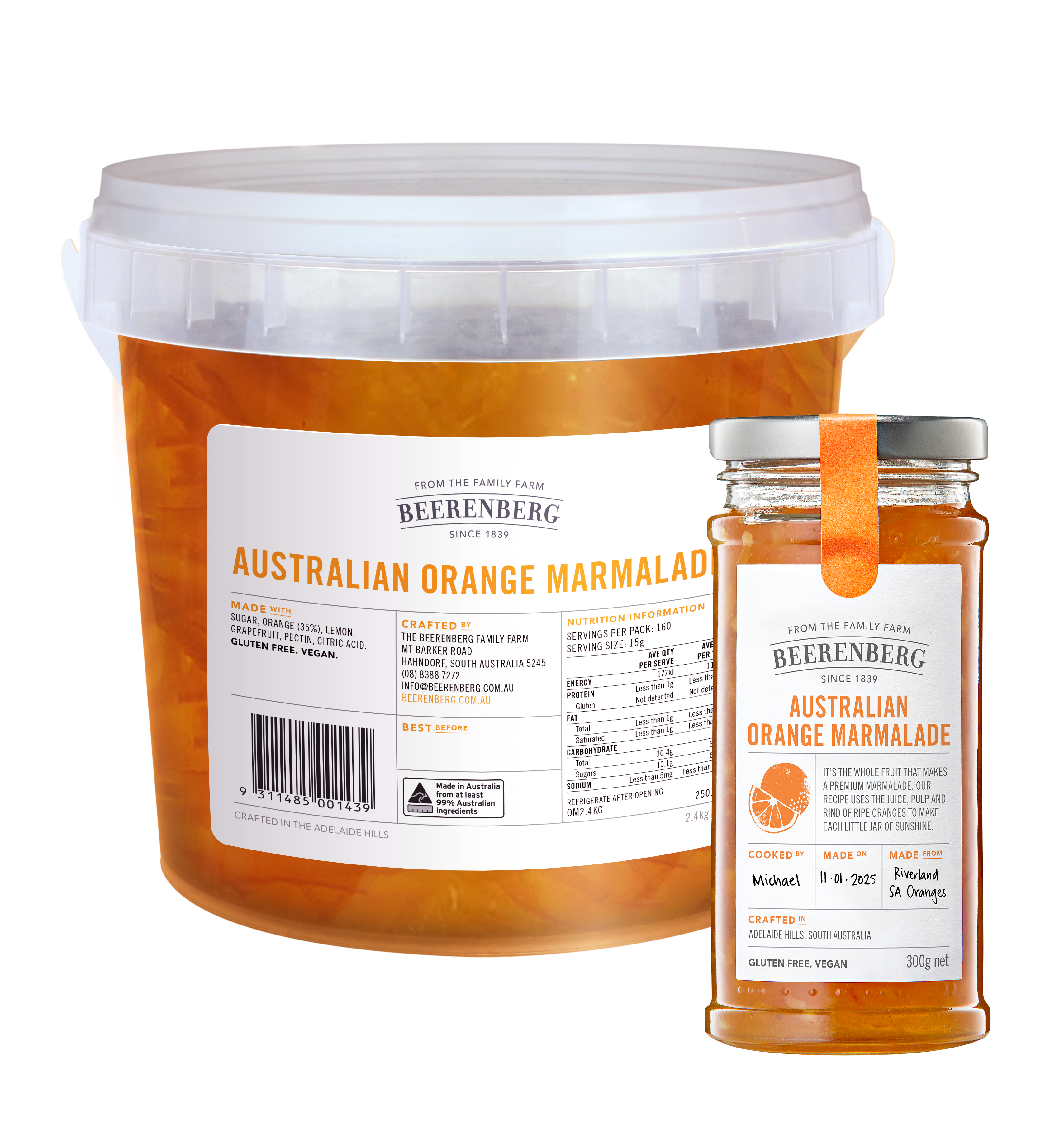 Australian Orange Marmalade (2.4kg) - Beerenberg Farm