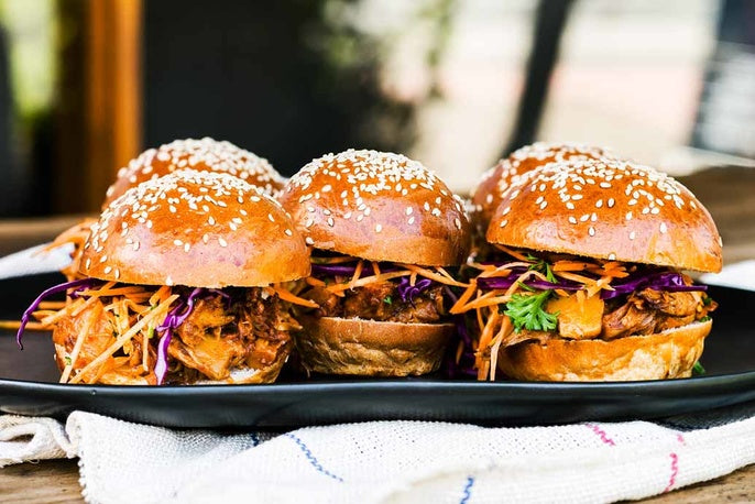 Vegan Jack Fruit Sliders with Beerenberg African Spice Taka Tala Sauce & Marinade