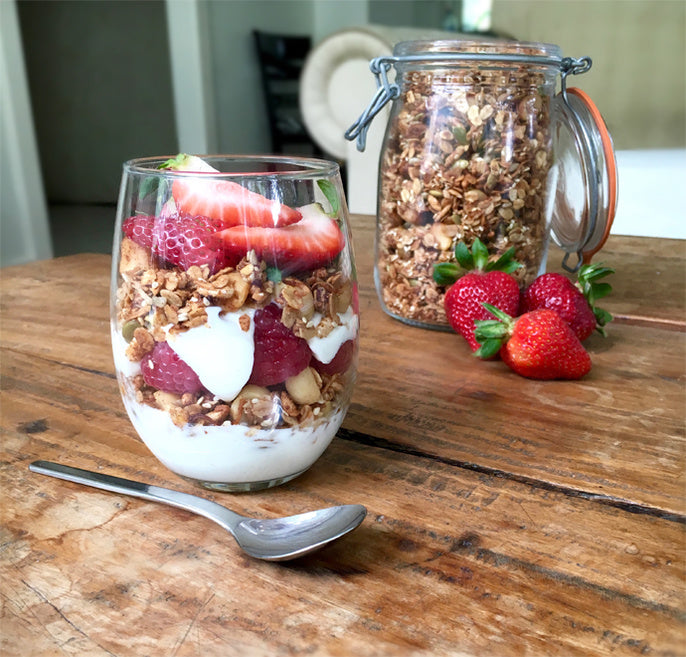 Strawberry and Macadamia Granola