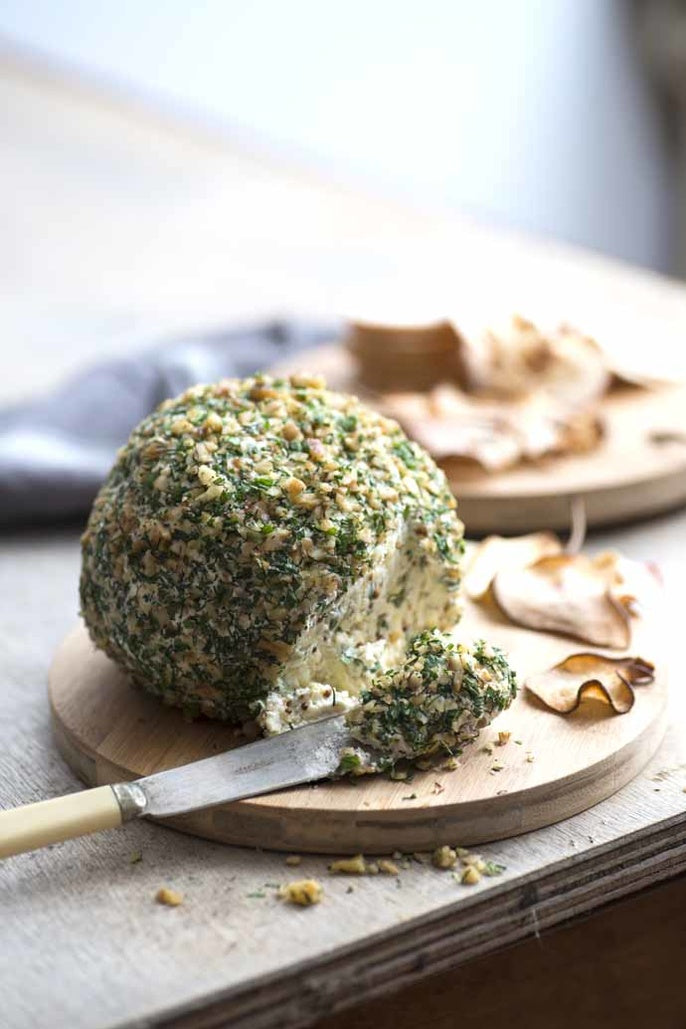 Mustard and Fresh Herb Retro Cheese Ball