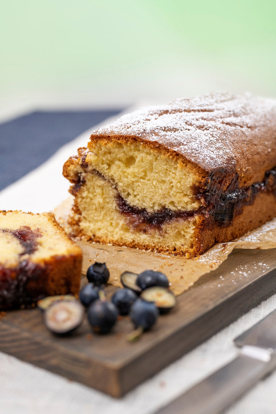 Blueberry and Lemon Swirl Cake