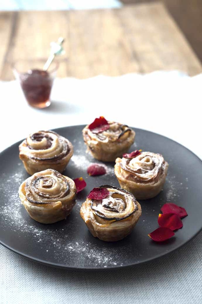 Peach Rose Petal Tarts