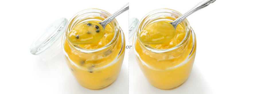 Seeds or no seeds: which passionfruit curd do you prefer?