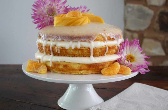 Coconut Cake with Lemon & Lime Cream