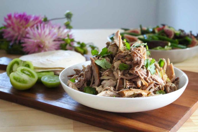 Green Tomato and Jalapeño Braised Pulled Pork