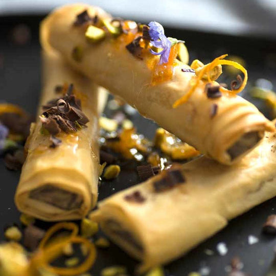 Salted Chocolate Filo Cigars