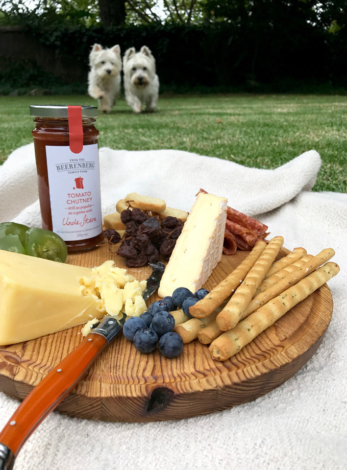 Cheeseboard with Aged Cheddar and Tomato Chutney