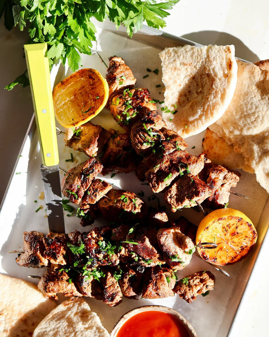 Spiced Tomato & Yoghurt Lamb Skewers