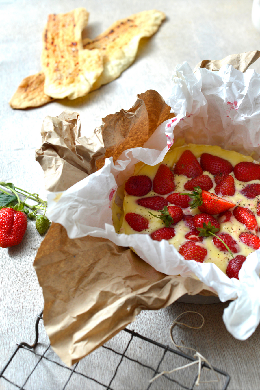 Strawberry Filled Baked Brie