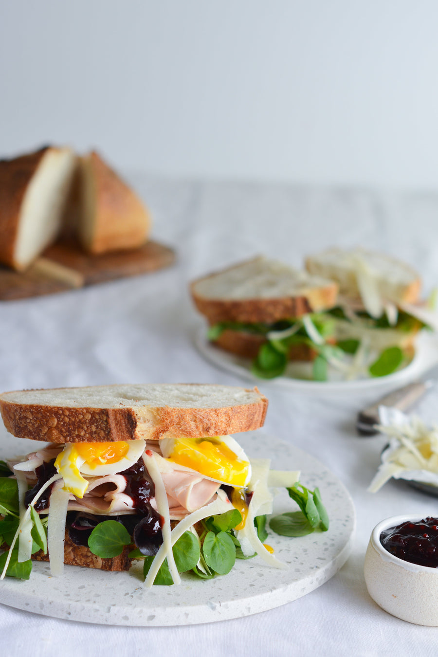Balsamic Beetroot Relish Roasted Turkey Sandwich
