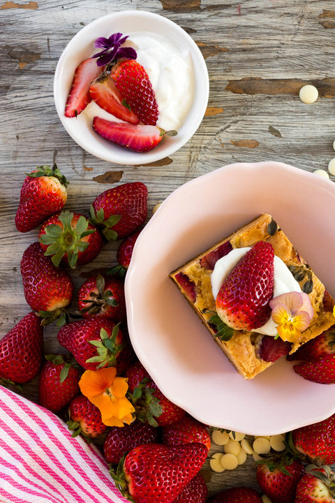 White Chocolate & Strawberry Blondies