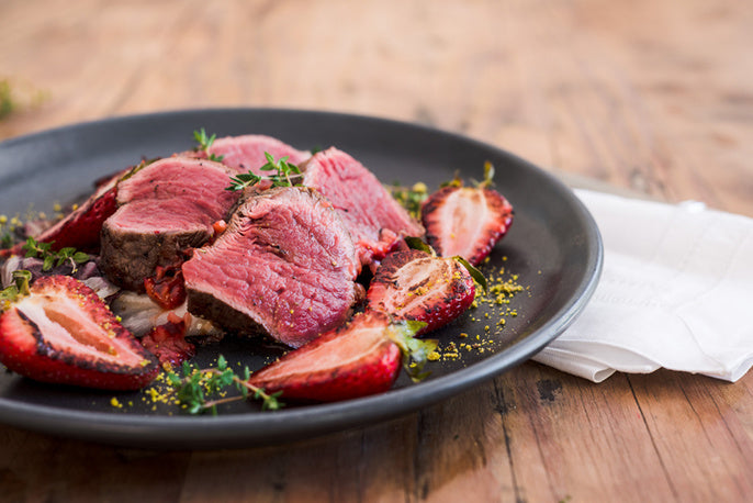 Venison with Strawberry Glaze