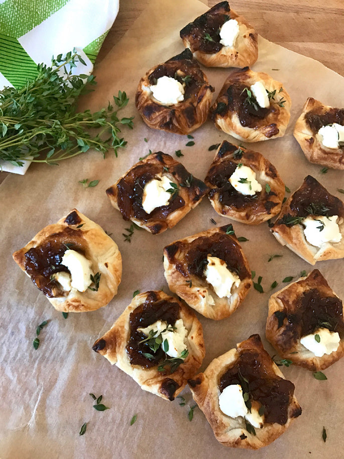Mini Caramelised Onion and Goat Cheese Tarts
