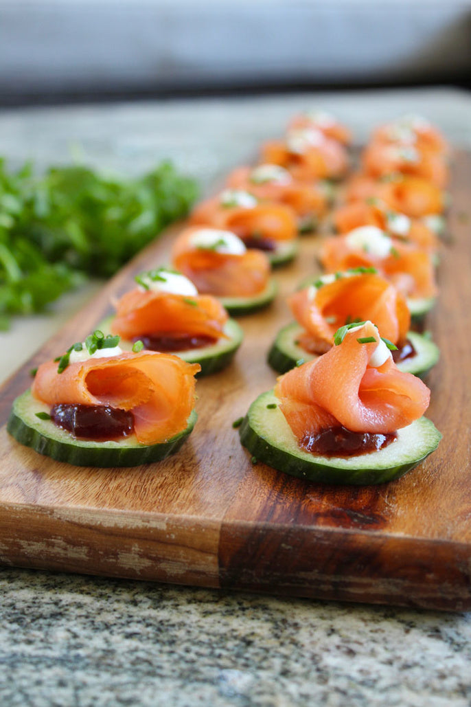Beetroot and Smoked Salmon Canapes