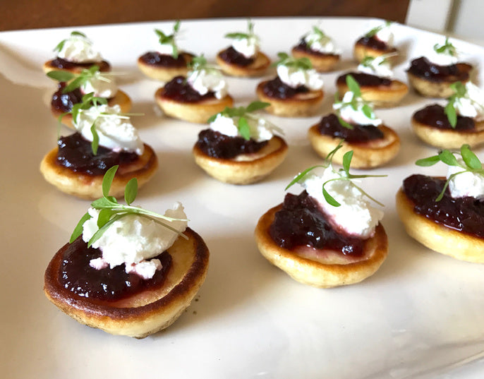 Goat Cheese and Balsamic Beetroot Canapes
