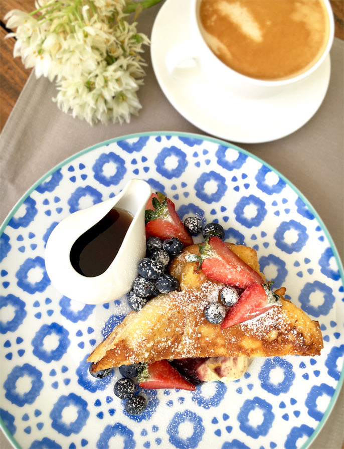 Blueberry Mascarpone Stuffed French Toast with Fresh Berries