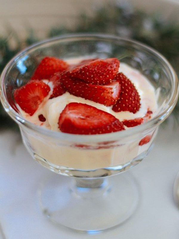 Roasted Strawberries with Rosemary and Vanilla Ice-cream